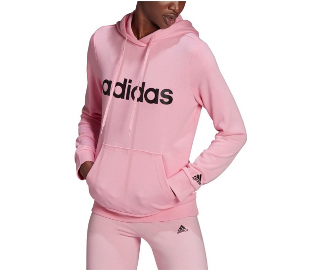 Ademen Maand gips Womens leisure sweatshirt adidas LIN FT HD W pink | AD Sport.store