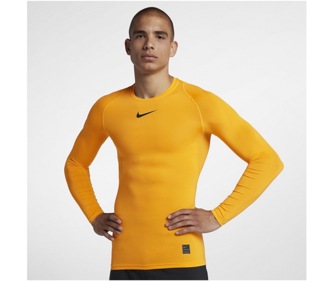 compression sleeve shirt Nike PRO TOP yellow | Sport.store