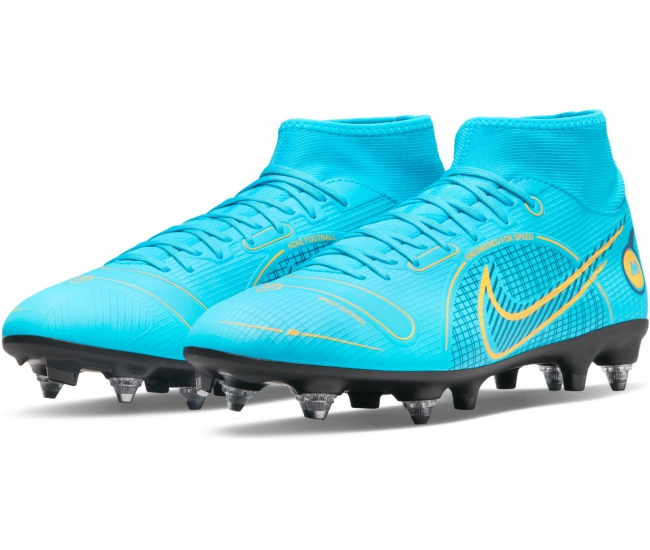 halfrond affix Imperial Soft ground football boots Nike MERCURIAL SUPERFLY 8 ACADEMY SG-PRO  ANTI-CLOG TRACTION blue | AD Sport.store