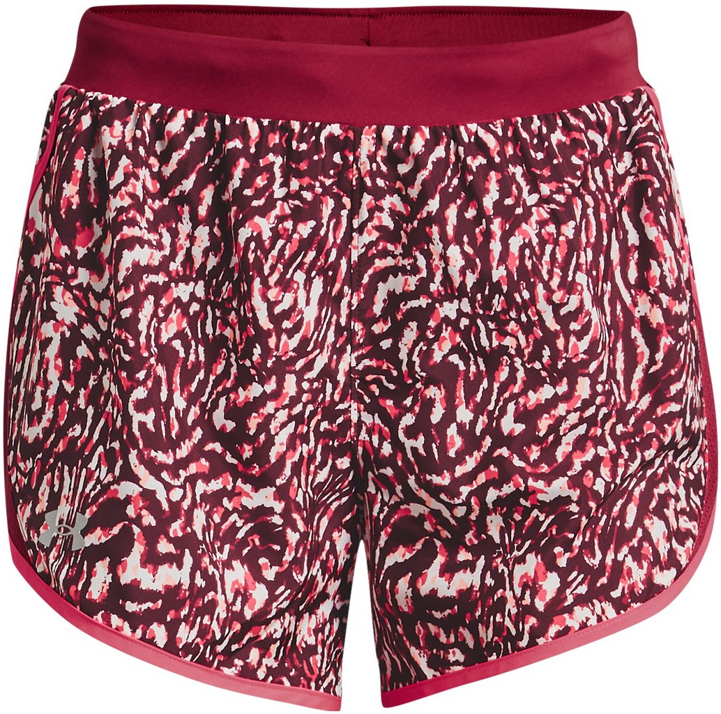 Womens sports shorts Under Armour FLY BY 2.0 PRINTED SHORT W pink | AD  Sport.store